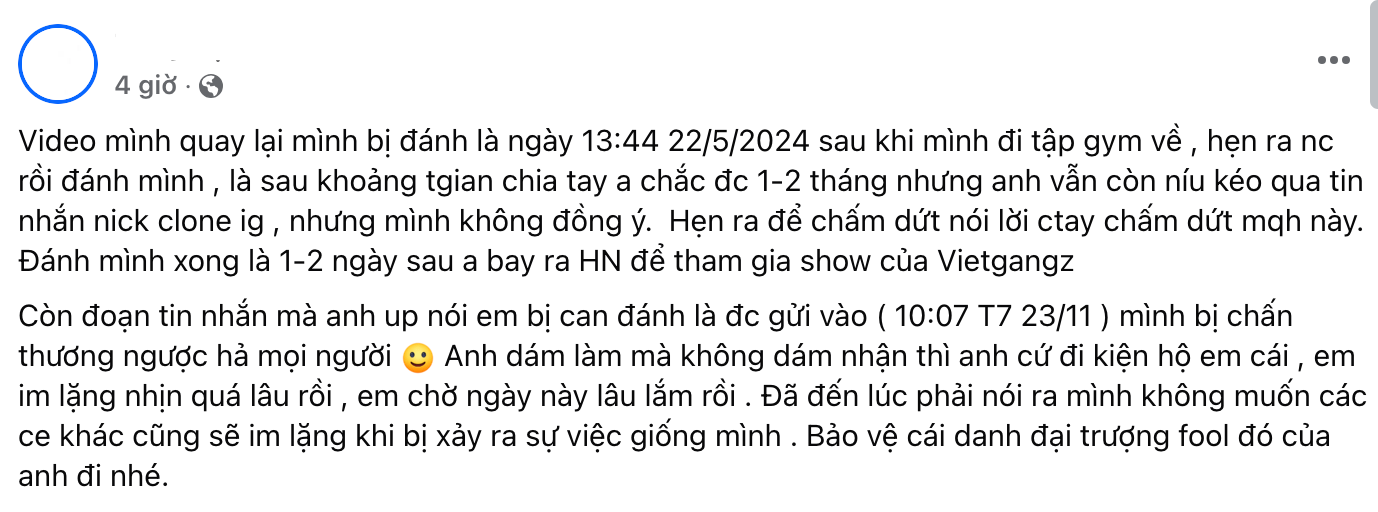 Sốc: Á quân Rap Việt bị tung bài diss tố “tác động vật lý” phụ nữ, bức ảnh được tung ra gây kinh hãi- Ảnh 4.