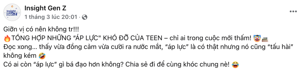  
Teen than thở về “áp lực của tụi tui”.