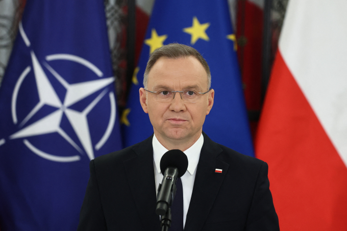 Tổng thống Ba Lan Andrzej Duda phát biểu trước quốc hội ở Warsaw ngày 7/3. Ảnh: AFP