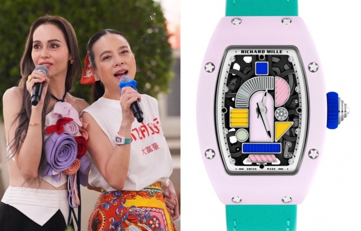 Bộ sưu tập của "nữ tướng" bóng đá Thái Lan còn có chiếc RM 07-01 Pastel Pink Richard Mille. Thiết kế dòng thể thao có màu sắc bắt mắt, trẻ trung, thường được bà đeo trong các dịp vui chơi, giá khoảng 205.000 USD (5,2 tỷ đồng). Vỏ đồng hồ mang 12 vít spline bằng titanium cấp 5, vòng đệm chống mài mòn bằng thép không gỉ. Mặt số áp dụng kỹ thuật guilloché tạo nên những họa tiết tương phản.