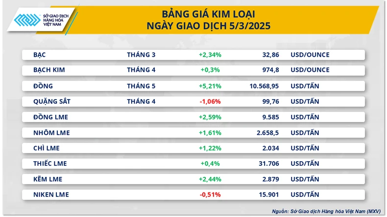 Dòng tiền quay lại thị trường kim loại thế giới do lo ngại gián đoạn nguồn cung ảnh 1