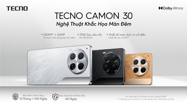 Rò rỉ hình ảnh thực tế và thông số của Tecno Camon 30 - Ảnh 1.