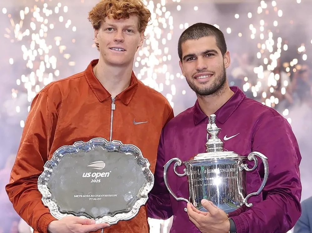 Sinner và Alcaraz tại lễ trao giải. Ảnh: US.OPEN tran-chung-ket-my-mo-rong.jpg