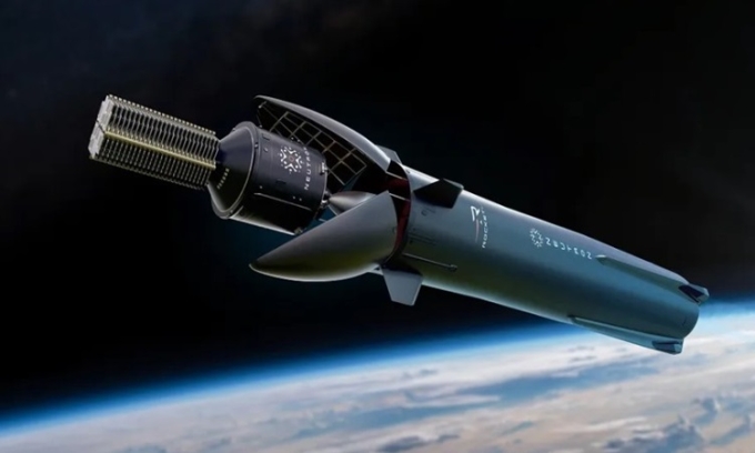 Mô phỏng tên lửa Neutron của Rocket Lab trong không gian. Ảnh: Rocket Lab