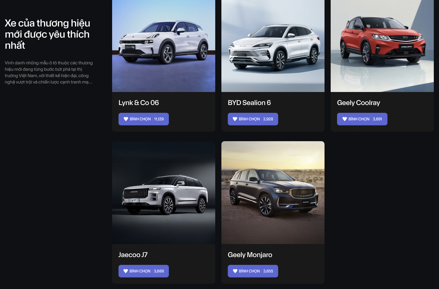 9 xe tạm dẫn đầu bình chọn CCA 2025 sau 1 tuần mở vote: Territory át vía CX-5, CR-V, Lynk & Co 06 áp đảo và những diễn biến khó đoán ở giai đoạn nước rút - Ảnh 17. 9 xe tạm dẫn đầu bình chọn CCA 2025 sau 1 tuần mở vote: Territory át vía CX-5, CR-V, Lynk & Co 06 áp đảo và những diễn biến khó đoán ở giai đoạn nước rút - Ảnh 17.