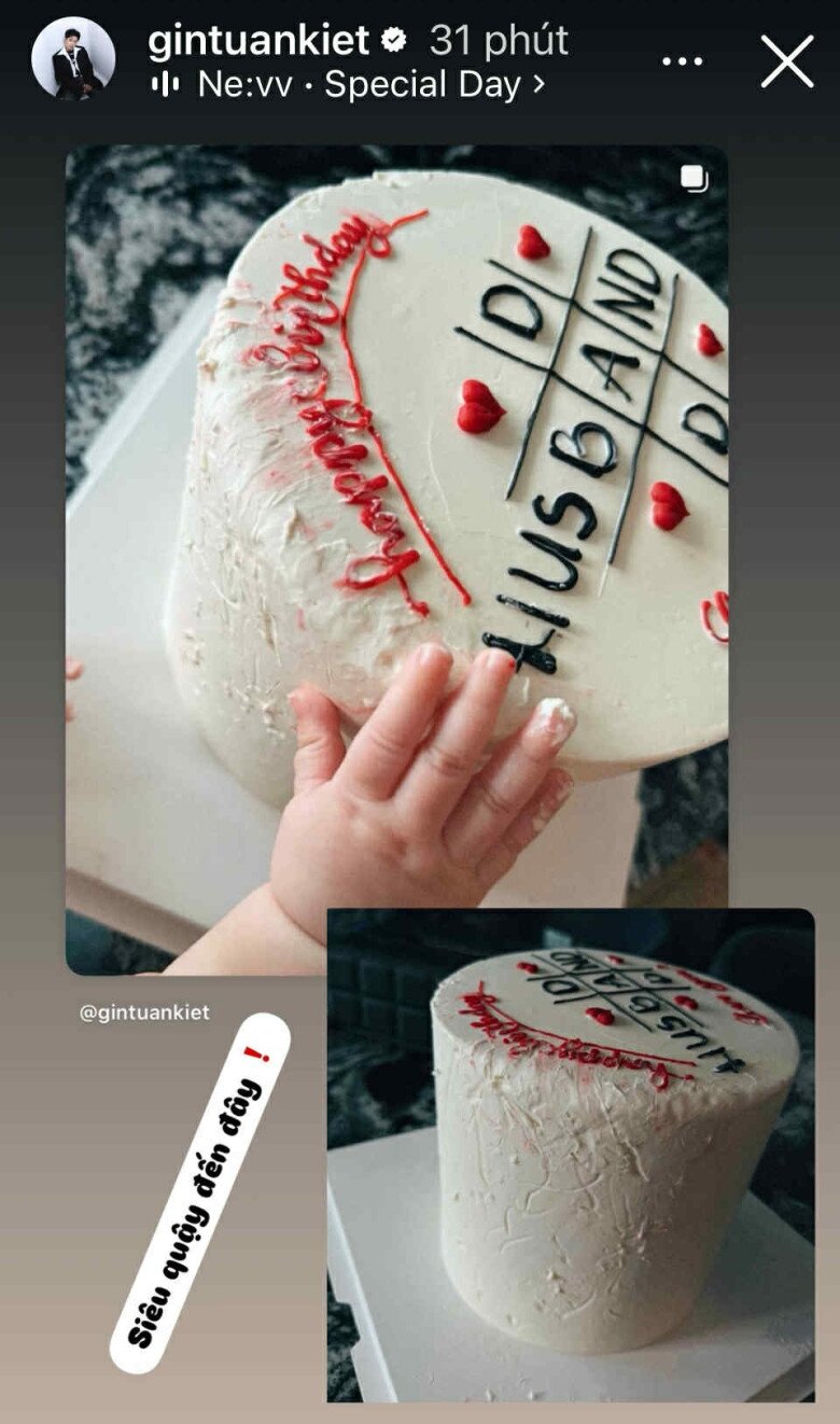 Qua một số chia sẻ có thể thấy nhóc tì nhà vợ chồng Gin Tuấn Kiệt là em bé siêu quậy.