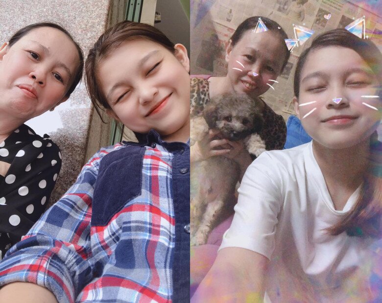 Tuyết Nhung từng cùng mẹ ruột đi bán vé số sau khi bố qua đời.