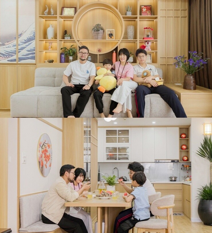 NSƯT Thái Sơn lần đầu công khai xuất hiện bên vợ và hai con trai.