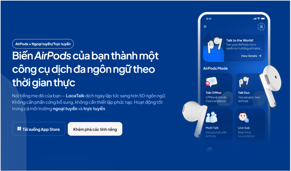 Startup Việt ra mắt LocaTalk: cho AirPods giao tiếp đa ngôn ngữ 2 Startup Việt ra mắt LocaTalk: cho AirPods giao tiếp đa ngôn ngữ - Ảnh 2.