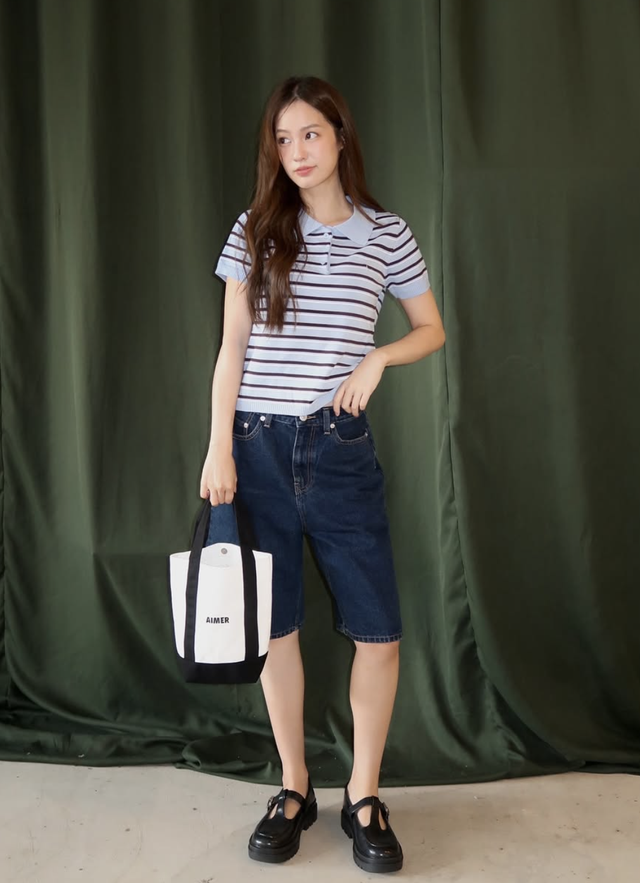 Áo kẻ ngang 'cứ mặc là đẹp' cho mọi hoàn cảnh- Ảnh 4. Áo kẻ ngang 'cứ mặc là đẹp' cho mọi hoàn cảnh- Ảnh 4.