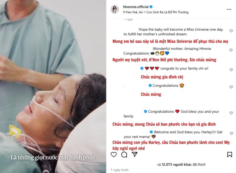 Loạt trang tin quốc tế vui mừng khi Hoa hậu H'Hen Niê sinh con, mong ái nữ sau này "phục thù" cho mẹ ở "Miss Universe" 5 Khán giả quốc tế gửi lời chúc mừng cho Hoa hậu H’Hen Niê.