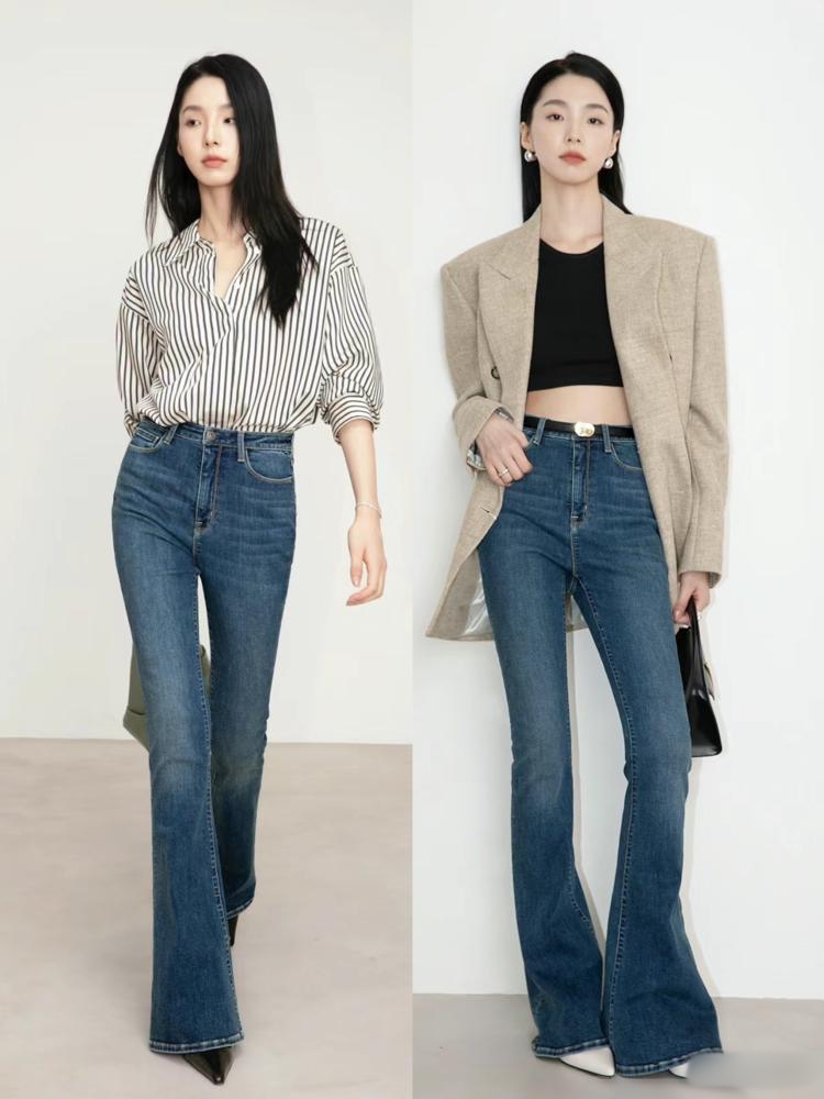 158 cm vẫn “ăn gian” được 5 cm chiều cao nhờ quần ống loe, tôi đã thử và thành công! - Ảnh 4. 158 cm vẫn “ăn gian” được 5 cm chiều cao nhờ quần ống loe, tôi đã thử và thành công! - Ảnh 4.