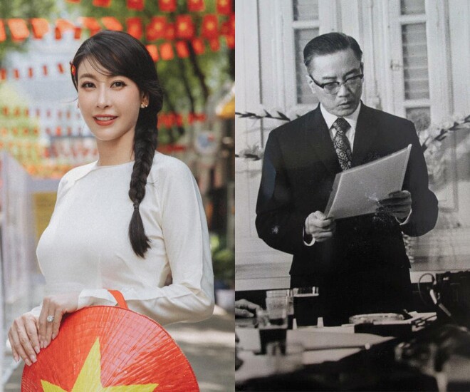 Nàng hậu tự hào vì những chiến công của ông nội.