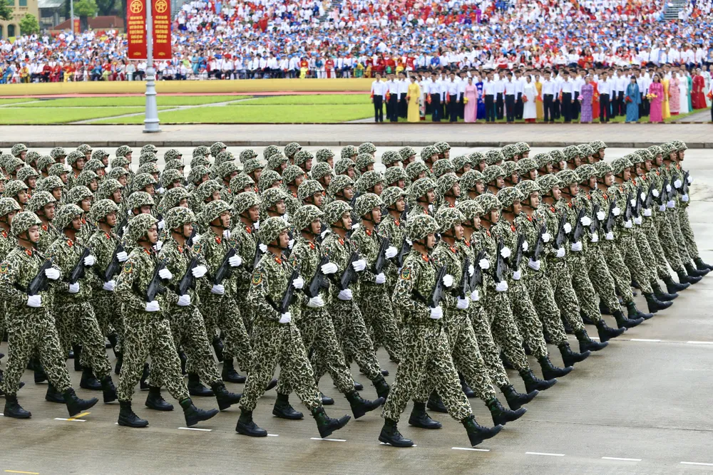 Ngày 30-8, trên Quảng trường Ba Đình diễn ra buổi tổng duyệt lễ diễu binh, diễu hành dịp Quốc khánh 2-9 (A80). Ảnh: HOÀNG GIANG tuyen-ngon-doc-lap-5.jpeg