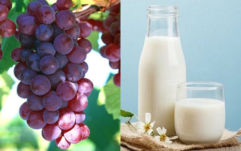 Thứ bán đầy ngoài chợ hóa ra là “vựa” chất chống oxy hóa, lấy vỏ đem đắp mặt cũng giúp da căng bóng, là phẳng nếp nhăn 3 Nho và sữa tươi kết hợp cùng nhau giúp dưỡng da từ bên trong.