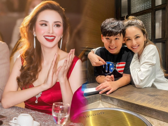 2 người đẹp cùng tên Diễm Hương: "Bạn gái Lý Hùng" nhận cát-xê 10 cây vàng/phim, nàng hậu 3 lần lấy chồng mới bình yên 13 Diễm Hương bên con trai Noah.