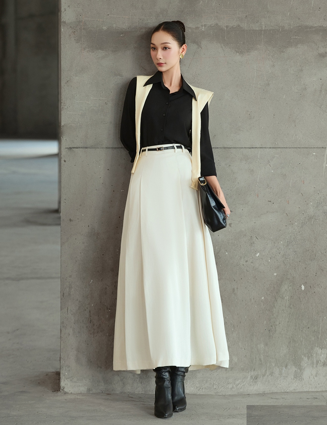 Giày cao gót, tâm điểm của mọi bản phối công sở cùng váy dài, quần ống rộng- Ảnh 4.