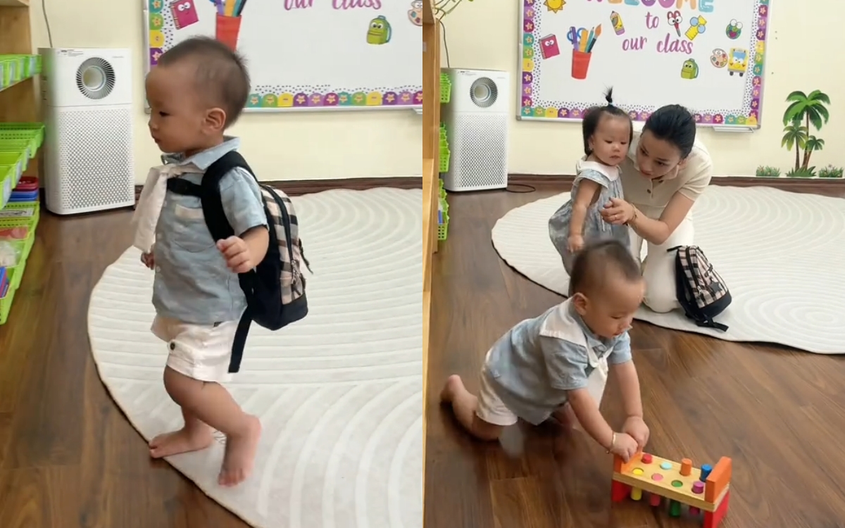 Cho con đi học, Phương Oanh chọn balo nhìn thôi cũng thấy sang - xịn - mịn - Ảnh 3.