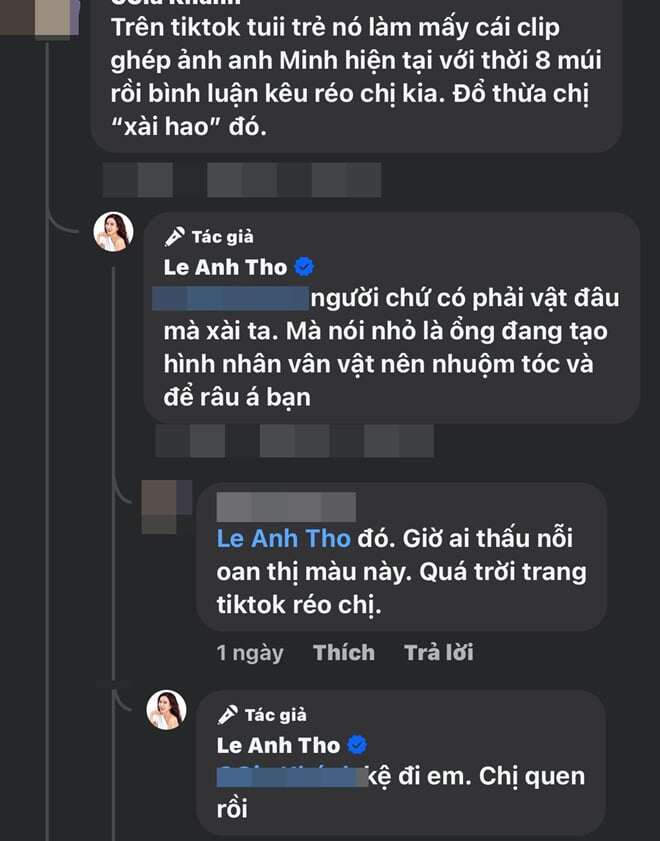 Doanh nhân Anh Thơ cho biết đã quen với những lời chỉ trích, đổ lỗi.