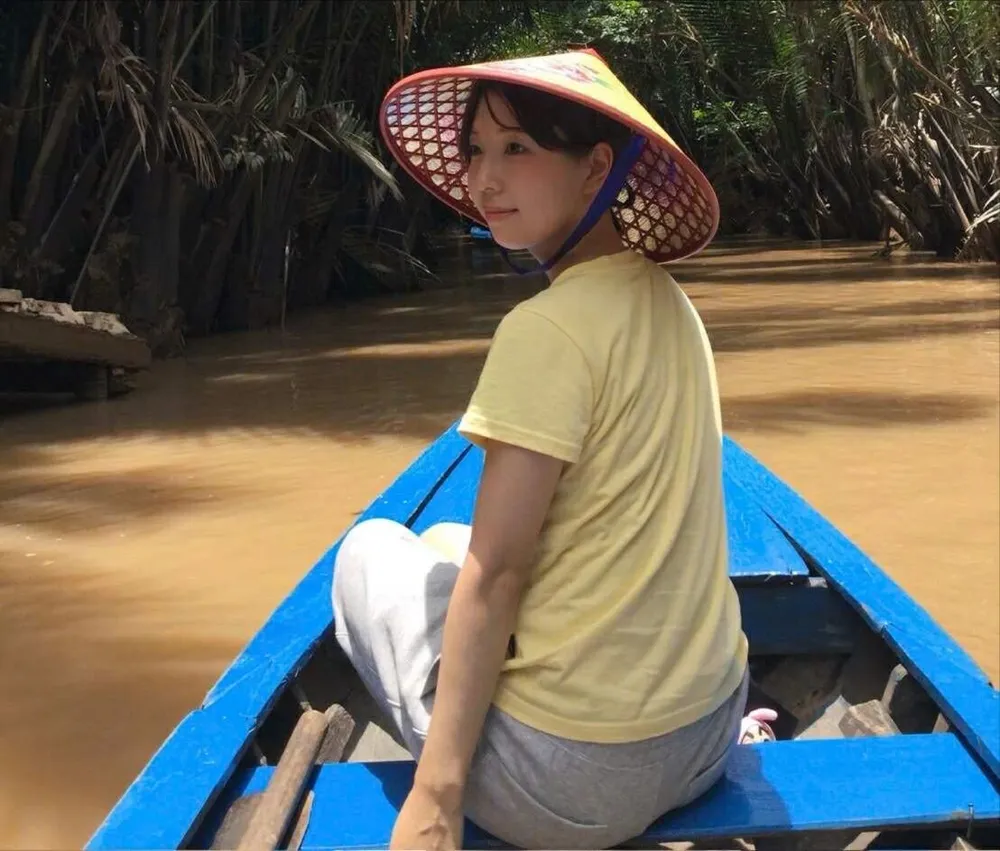 Nana khi đi du lịch ở Việt Nam. Ảnh: NVCC Nữ sinh người Nhật