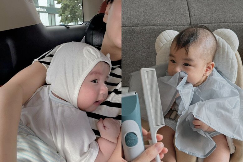 Mai Ngọc thường xuyên chia sẻ những hình ảnh đáng yêu của quý tử trên trang cá nhân.