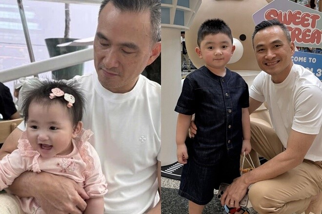 Vợ trẻ Chi Bảo "tiết kiệm chi phí" khi làm tiệc sinh nhật cho con gái, đặt tên tiếng Anh để ái nữ học trường quốc tế 5 Gia Khang và Gia Linh được nhận xét là bản sao của bố.