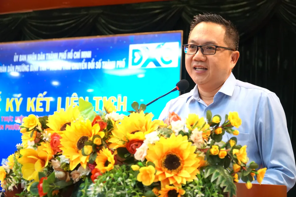 Ông Nguyễn Thanh Hòa, Phó Giám đốc Trung tâm Chuyển đổi số TP.HCM, chia sẻ mong muốn phát triển App Công dân số thành "siêu app". Ảnh: L.THOA chuyen-doi-so-3.JPG