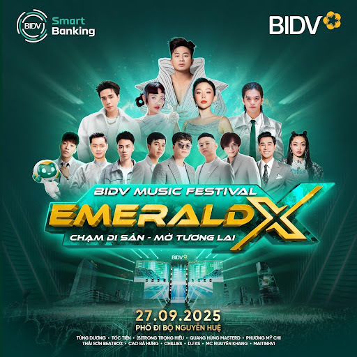  
Bùng nổ dàn nghệ sĩ đình đám V-biz hội tụ tại BIDV Music Festival.