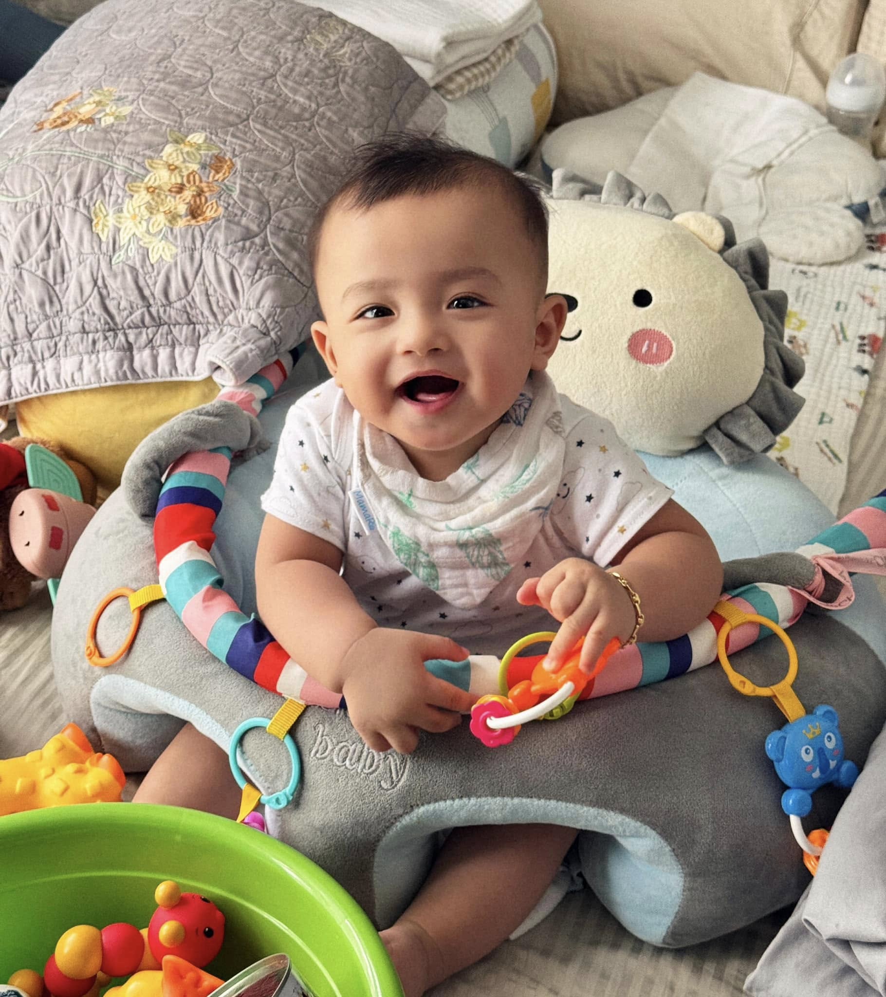 Con trai Cao Thái Sơn kháu khỉnh điển trai y chang bố, lớn lên khỏe mạnh dù kết quả siêu âm từng không ổn - Ảnh 7.