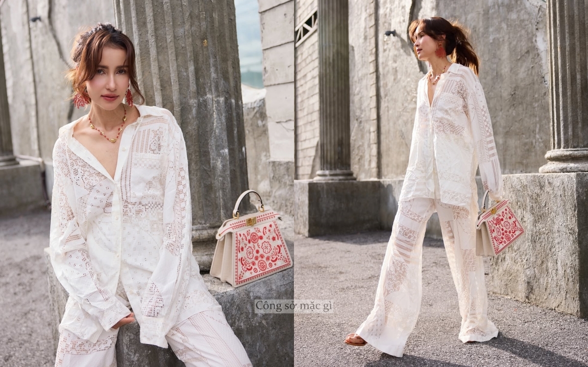 Lương Thùy Linh - Song Hye Kyo đọ độ sang chảnh khi đụng 1 set đồ - Ảnh 8.