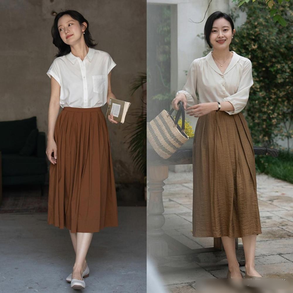 Phụ nữ 40, 50 tuổi mặc gì để sang chảnh ngày hè? Cứ chọn gam màu nâu tây – thanh lịch, cao cấp khỏi bàn - Ảnh 8.