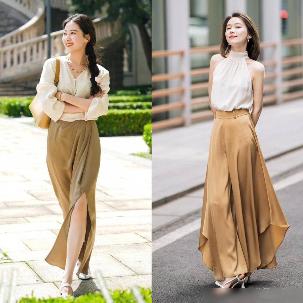 Phụ nữ 40, 50 tuổi mặc gì để sang chảnh ngày hè? Cứ chọn gam màu nâu tây – thanh lịch, cao cấp khỏi bàn - Ảnh 9.