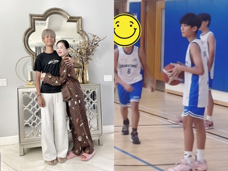 Con sao Việt trên sân bóng rổ: Quý tử của Lệ Quyên sang Mỹ thi đấu, ái nữ nhà Quyền Linh đúng chuẩn nữ thần 2 Con trai Lệ Quyên hiện đã cao vượt mẹ, có năng khiếu chơi thể thao.