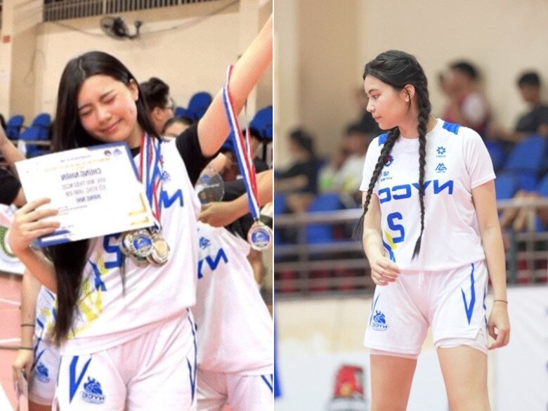 Con sao Việt trên sân bóng rổ: Quý tử của Lệ Quyên sang Mỹ thi đấu, ái nữ nhà Quyền Linh đúng chuẩn nữ thần 5 Vẻ đẹp năng động, khỏe khoắn của Hạt Dẻ trên sân bóng nhận được nhiều sự chú ý.