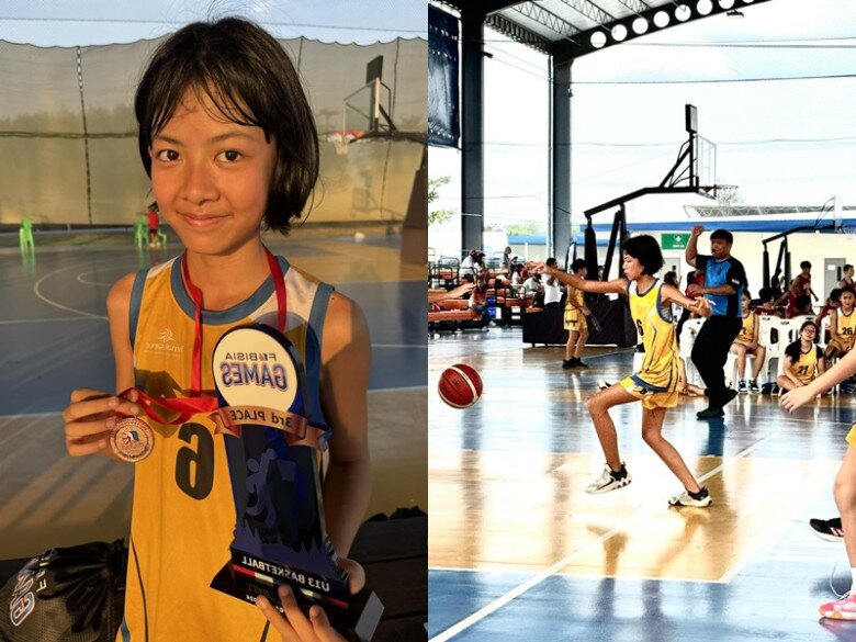 Con sao Việt trên sân bóng rổ: Quý tử của Lệ Quyên sang Mỹ thi đấu, ái nữ nhà Quyền Linh đúng chuẩn nữ thần 9 Con gái của Bình Minh tham gia nhiều môn thể thao.