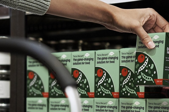 Thiết kế hình hộp, có thể tối ưu mọi mặt cho thiết kế quảng cáo, tạo sự nổi bật trên các quầy kệ. Ảnh: Tetra Pak