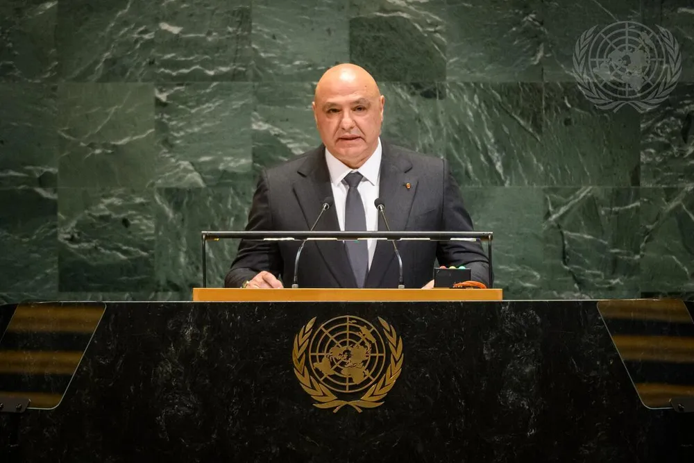 Tổng thống Lebanon Joseph Aoun phát biểu trước Đại hội đồng Liên Hợp Quốc. Ảnh: UN NEWS UN71118505.jpg