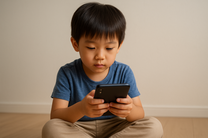 8 thói quen tàn phá não của trẻ 1 Cha mẹ không nên cho trẻ lạm dụng thiết bị điện tử. Ảnh minh họa: AI