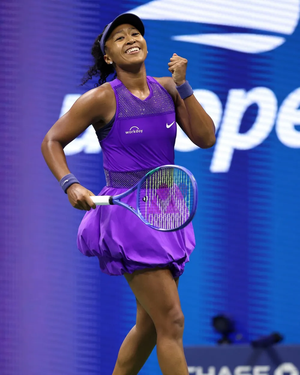 "Bà mẹ một con" naomi Osaka vui mừng với suất đấu bán kết. Ảnh: FACEBOOK OPEN bà mẹ một con
