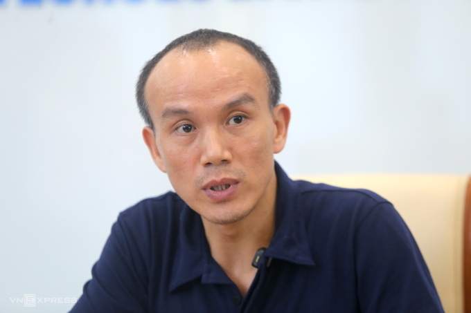 Ông Hoàng Phúc Lâm trả lời về bão Bualoi, chiều 28/9. Ảnh: Gia Chính