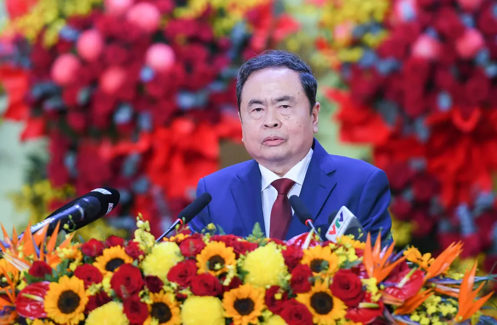 Chủ tịch Quốc hội Trần Thanh Mẫn gợi mở những nhiệm vụ trọng tâm cho Khánh Hòa sau đại hội. Ảnh: AB Chủ tịch Quốc hội.jpg