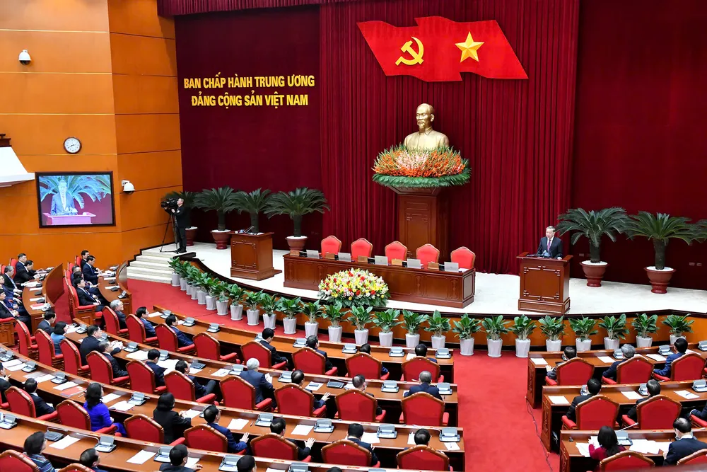 Quang cảnh Hội nghị Trung ương khóa XIII tháng 1-2024. Ảnh: CTV Bộ Chính trị quy định các tiêu chuẩn mới với chức danh bí thư, chủ tịch tỉnh