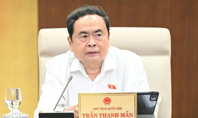 Chủ tịch Quốc hội Trần Thanh Mẫn phát biểu sáng 29/9. Ảnh: Cổng TTĐT Quốc hội