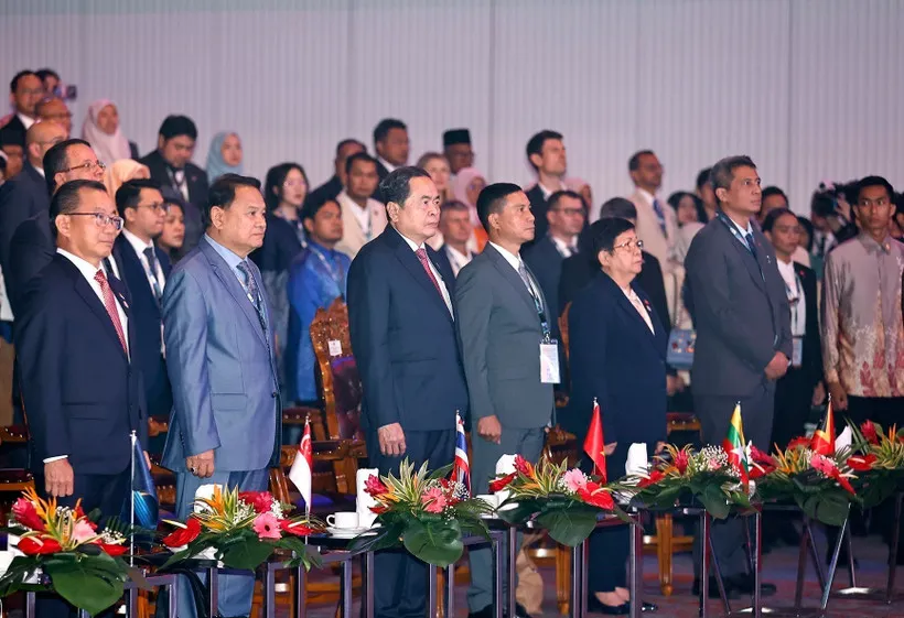 Chủ tịch Quốc hội Trần Thanh Mẫn và đại biểu dự Lễ khai mạc Đại hội đồng AIPA-46. Ảnh: TTXVN. Đại hội đồng liên Nghị viện ASEAN