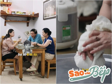 Cặp vợ chồng hot nhất A80 làm món ăn dân dã thời chiến, NSƯT Đỗ Kỷ nghiêm túc nhắc con dâu không dùng đũa