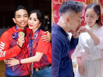 Sự thật đằng sau video Phan Hiển cùng dàn cúp vô địch, bảo sao bị Khánh Thi trêu "cái gì cũng có mỗi tội lùn" 12 Khánh Thi không ít lần lo Phan Hiển yêu bạn nhảy mới, từng bị ông xã kém 11 tuổi nhận xét là không biết điều