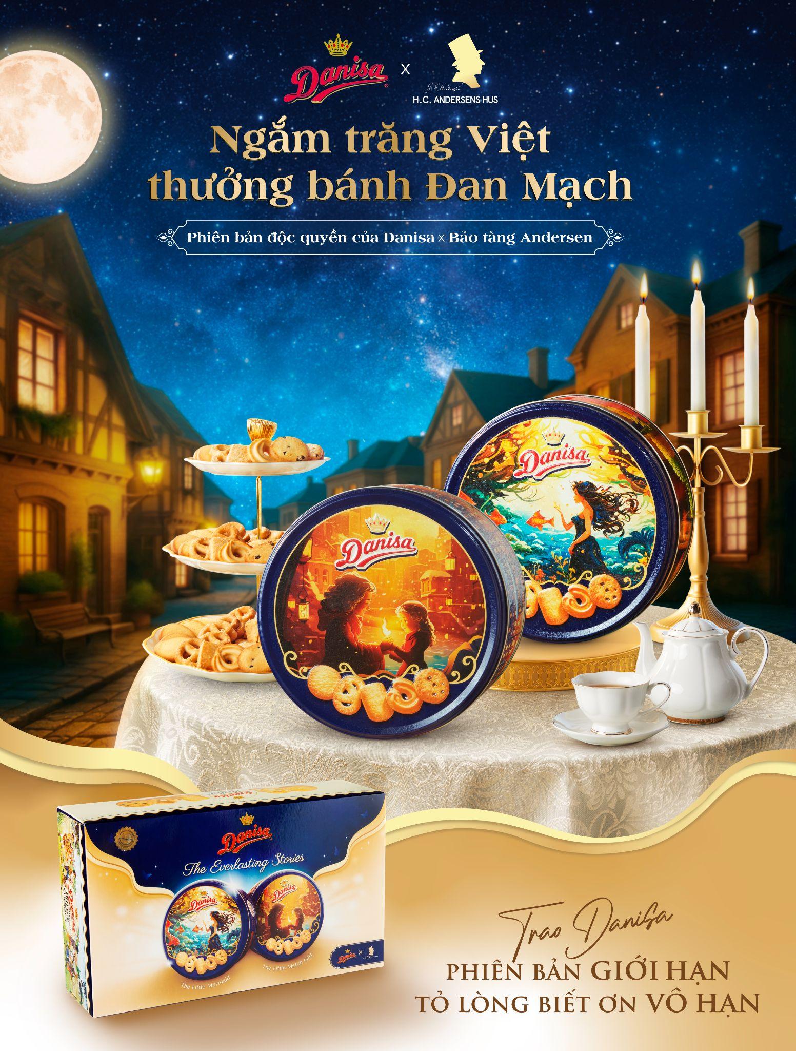 Hộp quà Trung thu giới hạn Danisa x Andersen với thiết kế sang trọng, giúp người nhận có thể cảm nhận rõ nét sự chân thành của người tặng.