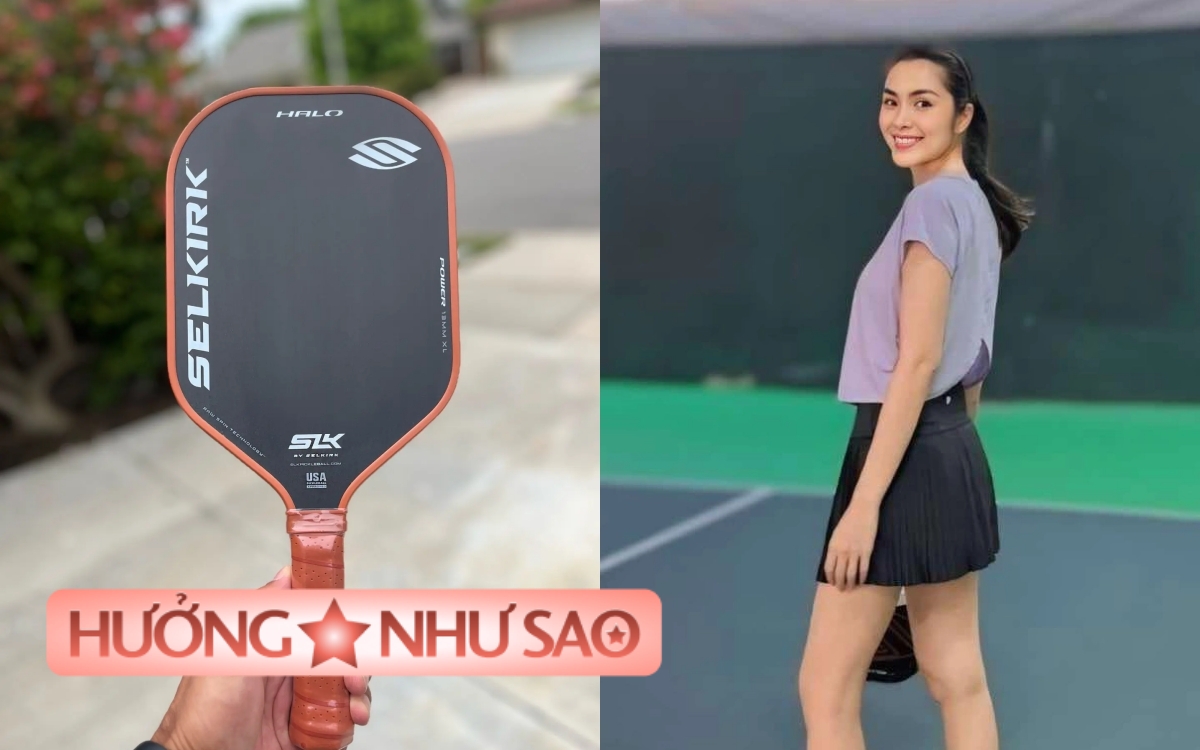 Tăng Thanh Hà cũng mê pickelball: Ăn vận kín đáo, mang vợt xinh mê - Ảnh 1. Tăng Thanh Hà cũng mê pickelball: Ăn vận kín đáo, mang vợt xinh mê - Ảnh 1.
