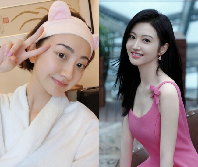 Cận cảnh gương mặt xinh đẹp, trắng không tỳ vết của Cảnh Điềm ở tuổi 37.