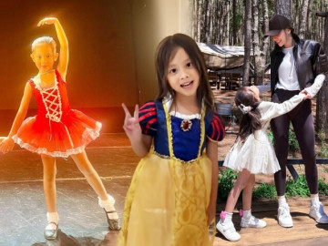 Con gái Hồ Ngọc Hà múa ballet khoe chân dài cực phẩm, ngoại hình hút mắt nhờ nhặt hết nét lai Tây từ bố mẹ